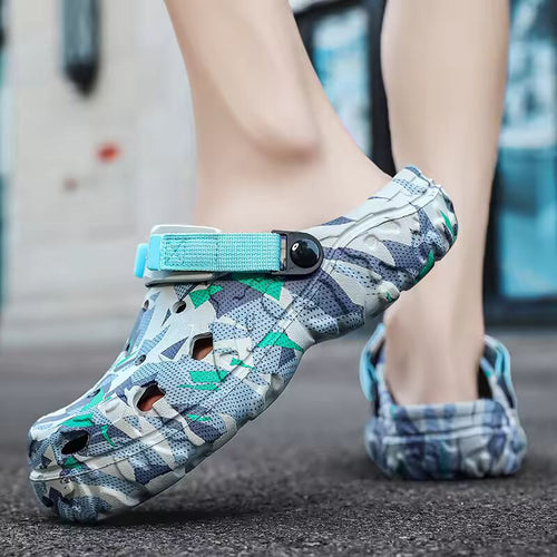 Men's Cave Shoes Beach Quick Drying Sandals Camouflage Sandals Summer Fashion Lightweight Slippers Home Footwear
